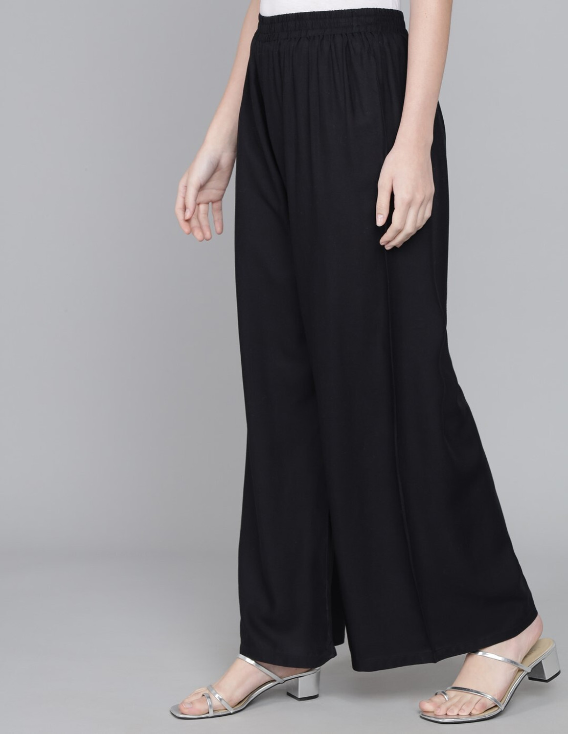 Image of thread plus Relaxed Women Black Trousers
