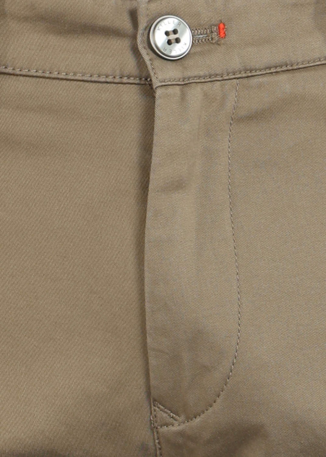 Image of KILLER Slim Fit Men Khaki Trousers
