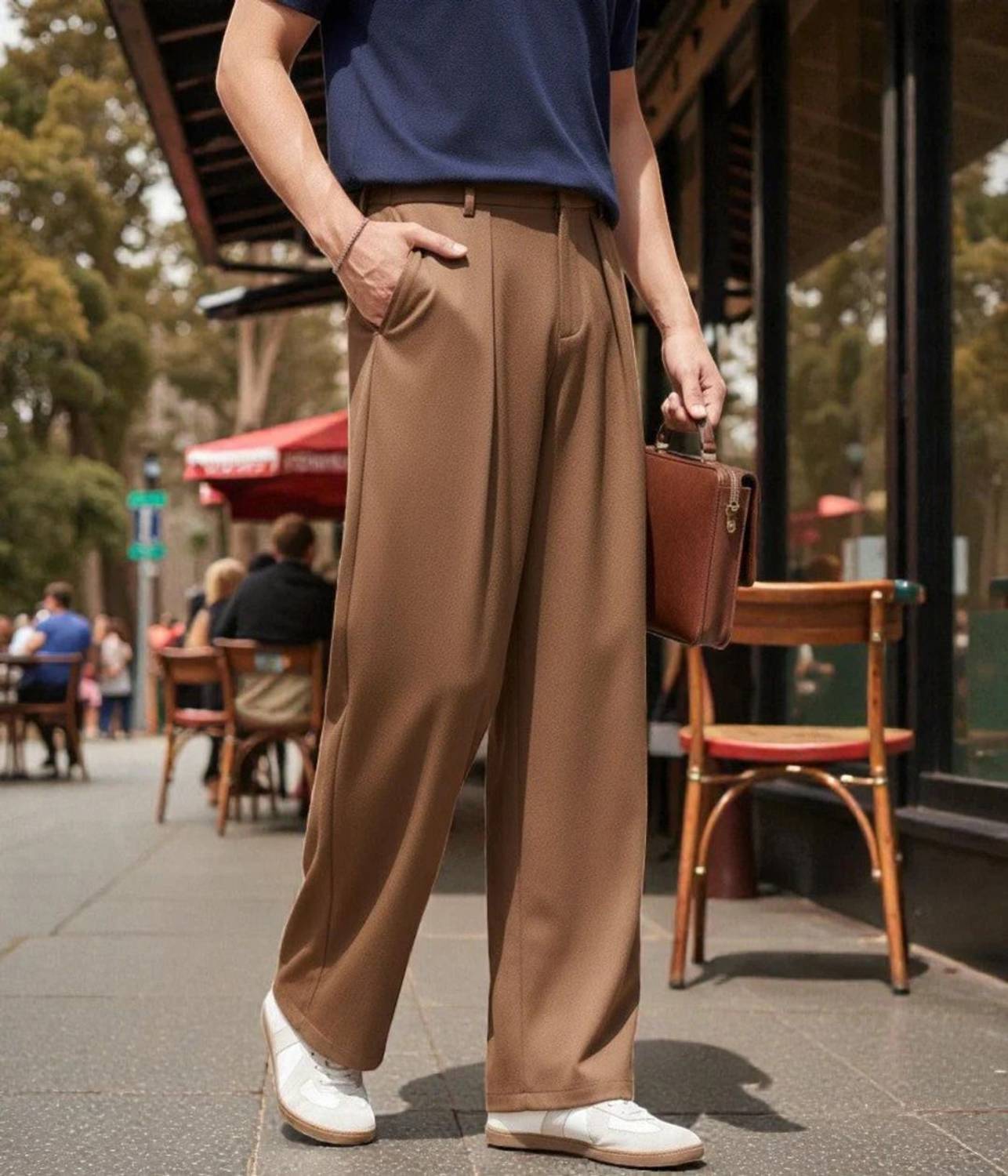 KOTTY Regular Fit Men Brown Trousers - Image 3