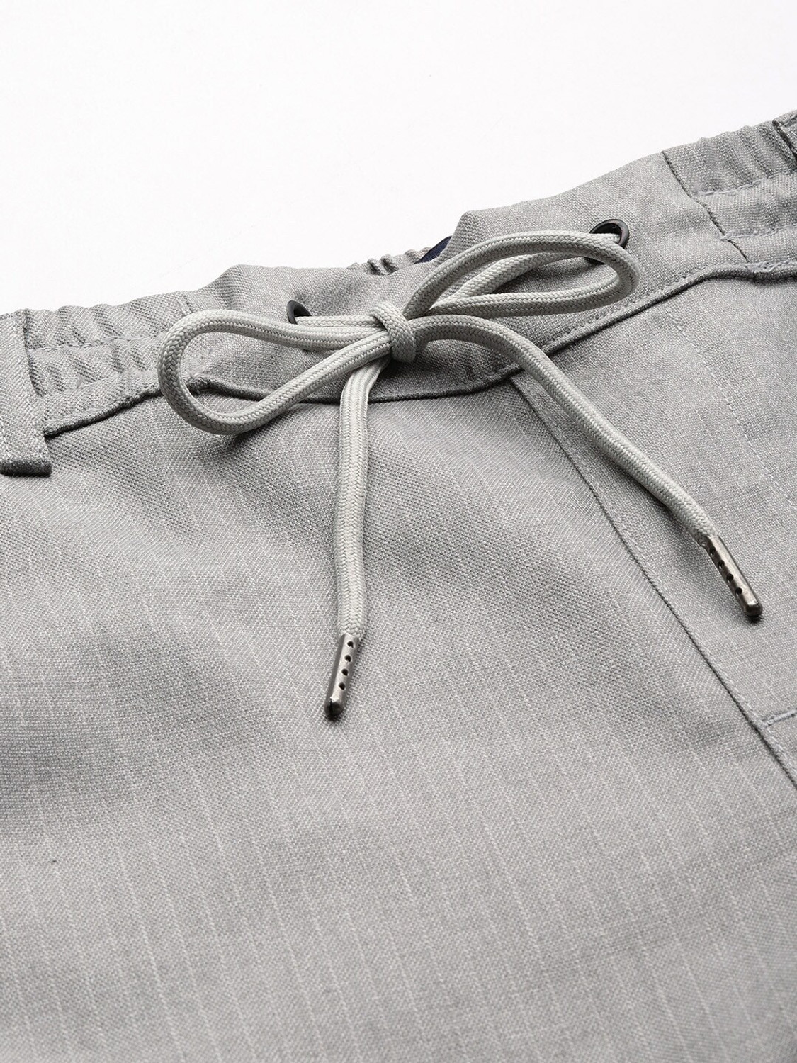 Image of The Indian Garage Co. Regular Fit Men Grey Trousers