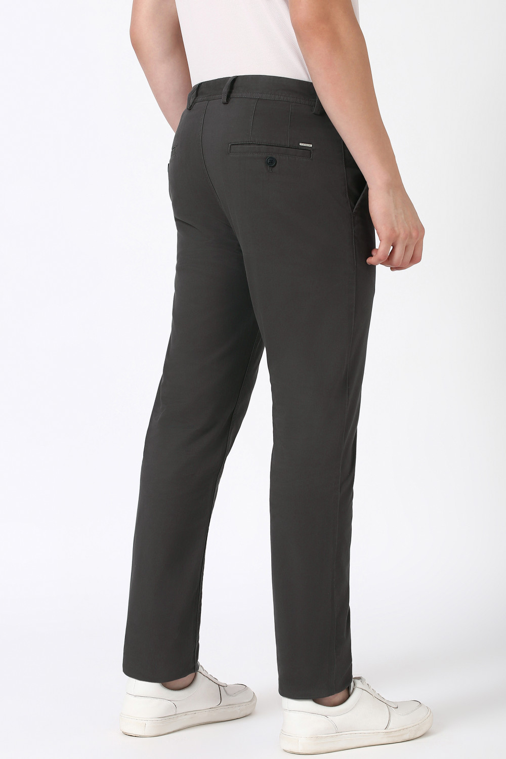 Image of PETER ENGLAND Regular Fit Men Green Trousers