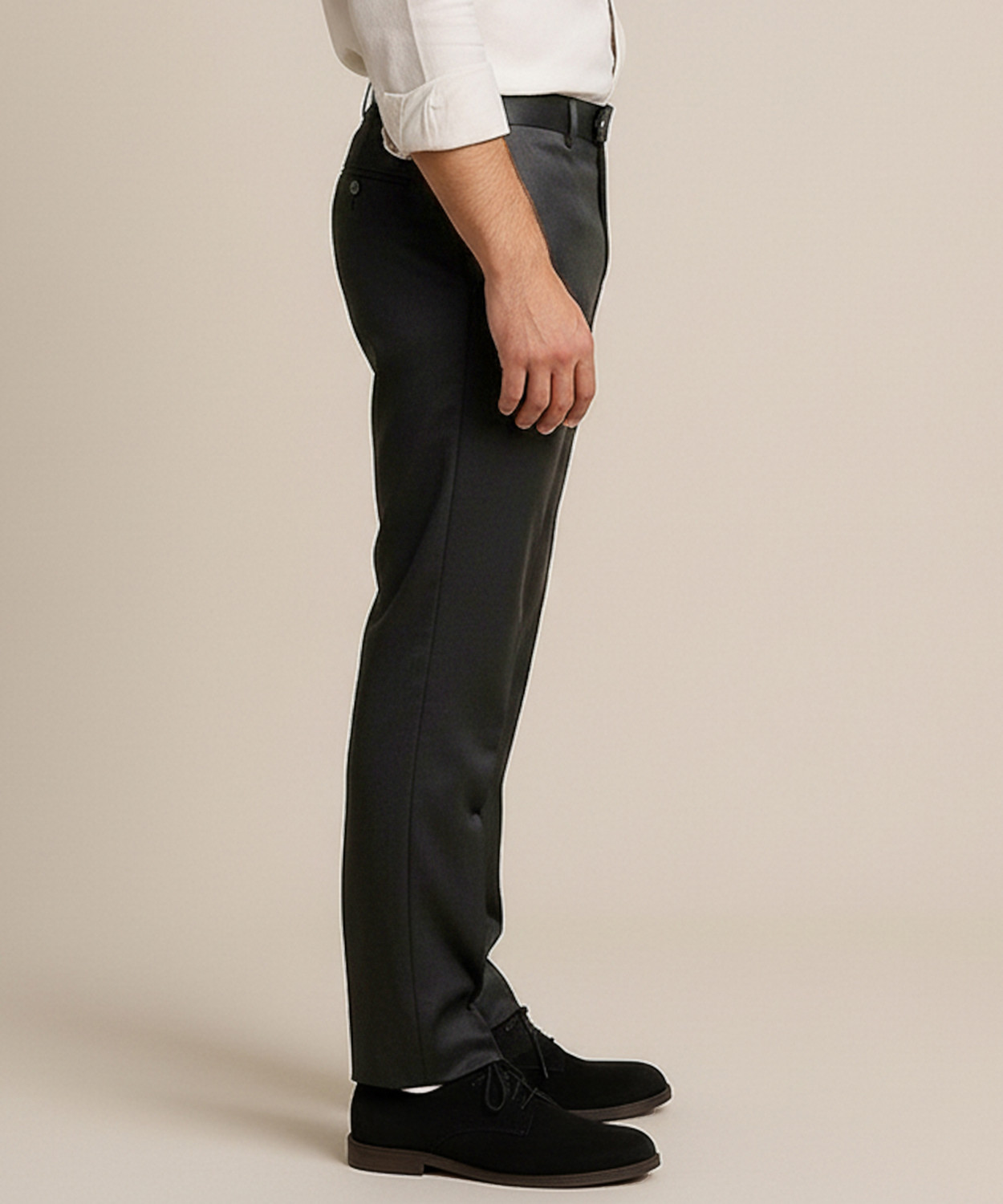 Image of METRONAUT Regular Fit Men Grey Trousers