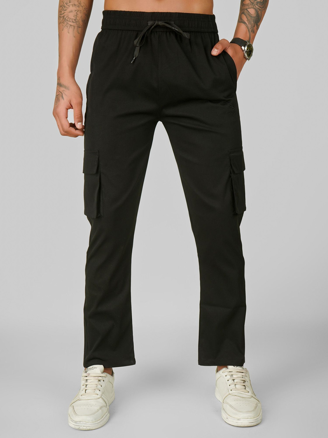 Image of Funk Orbit Regular Fit Men Black Trousers