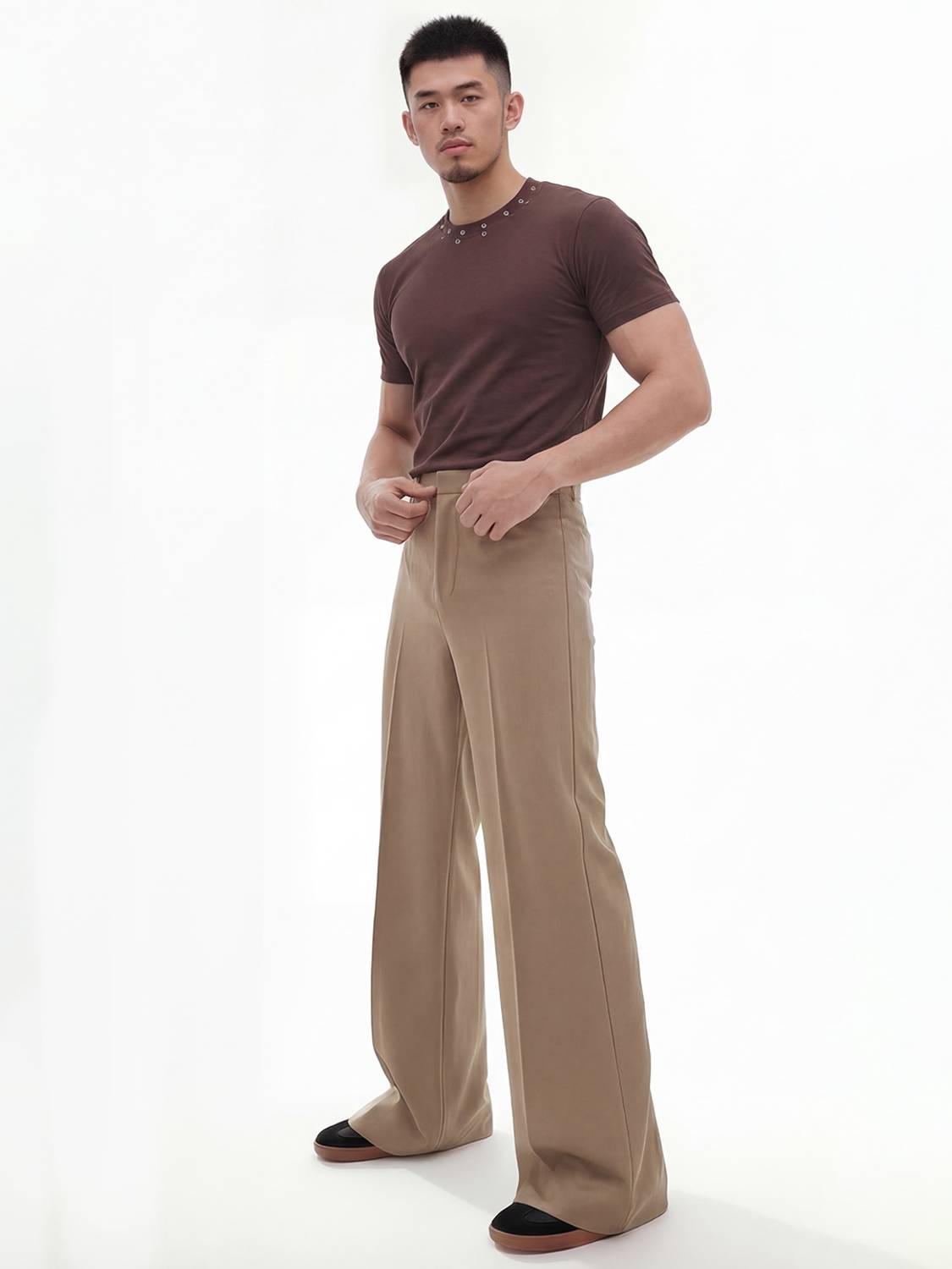 FUGAZEE Relaxed Men Beige Trousers - Image 3