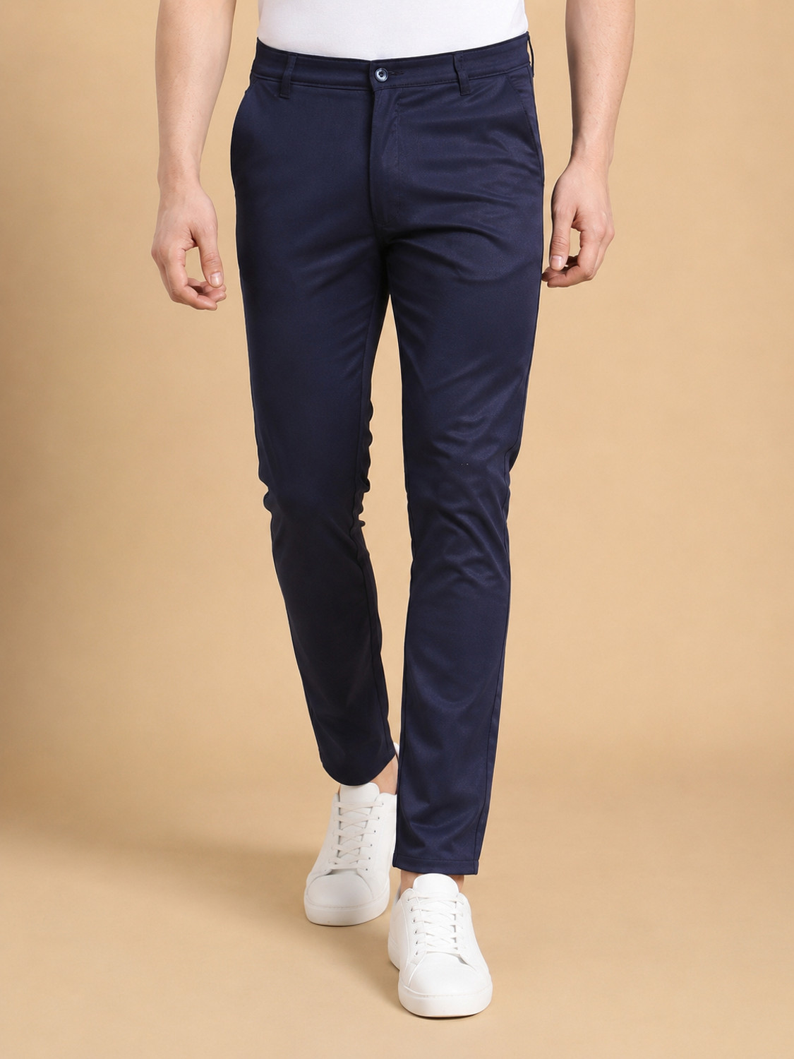 Image of Roadster Tapered Men Blue Trousers