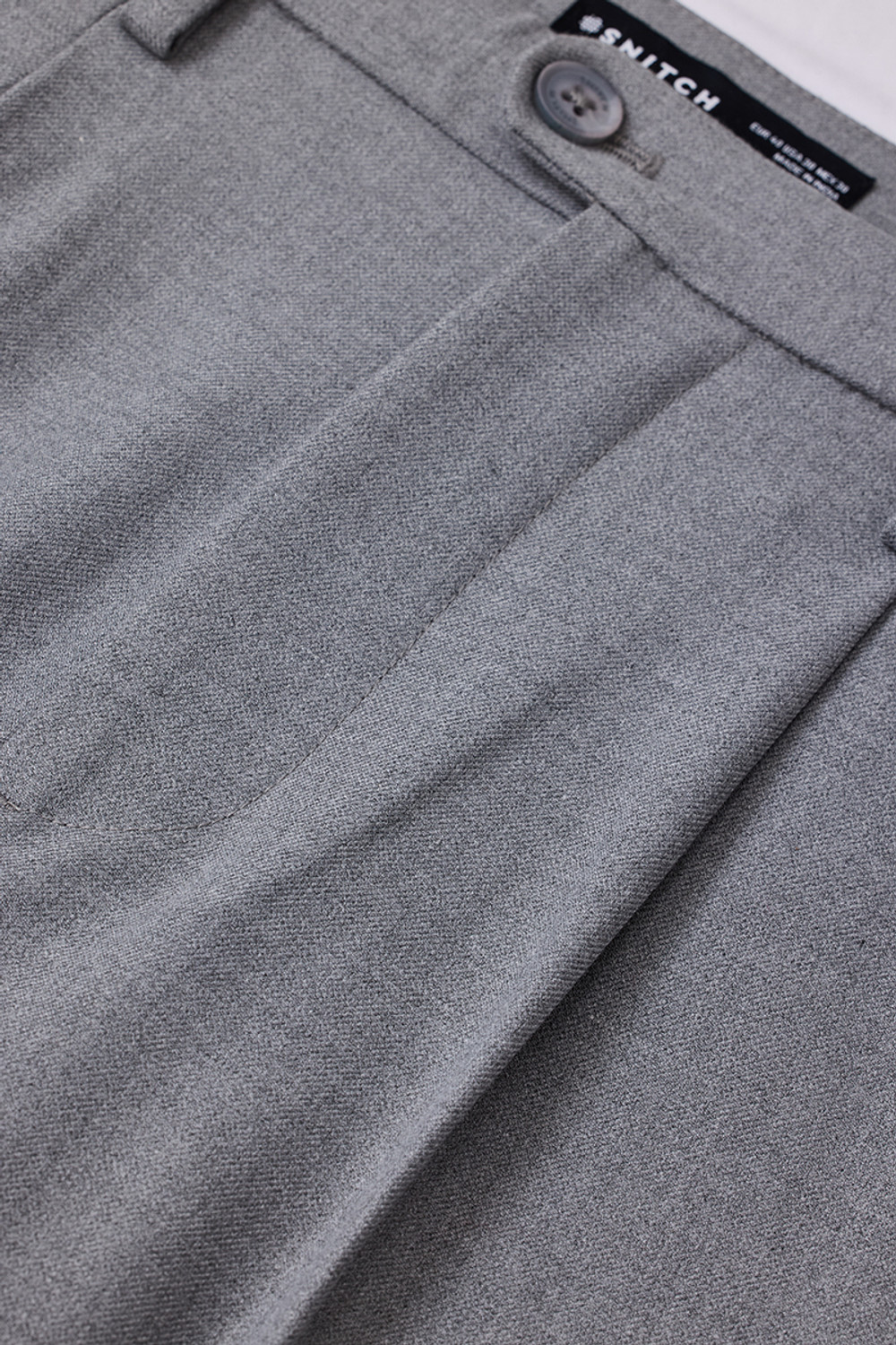 Image of Snitch Relaxed Men Grey Trousers
