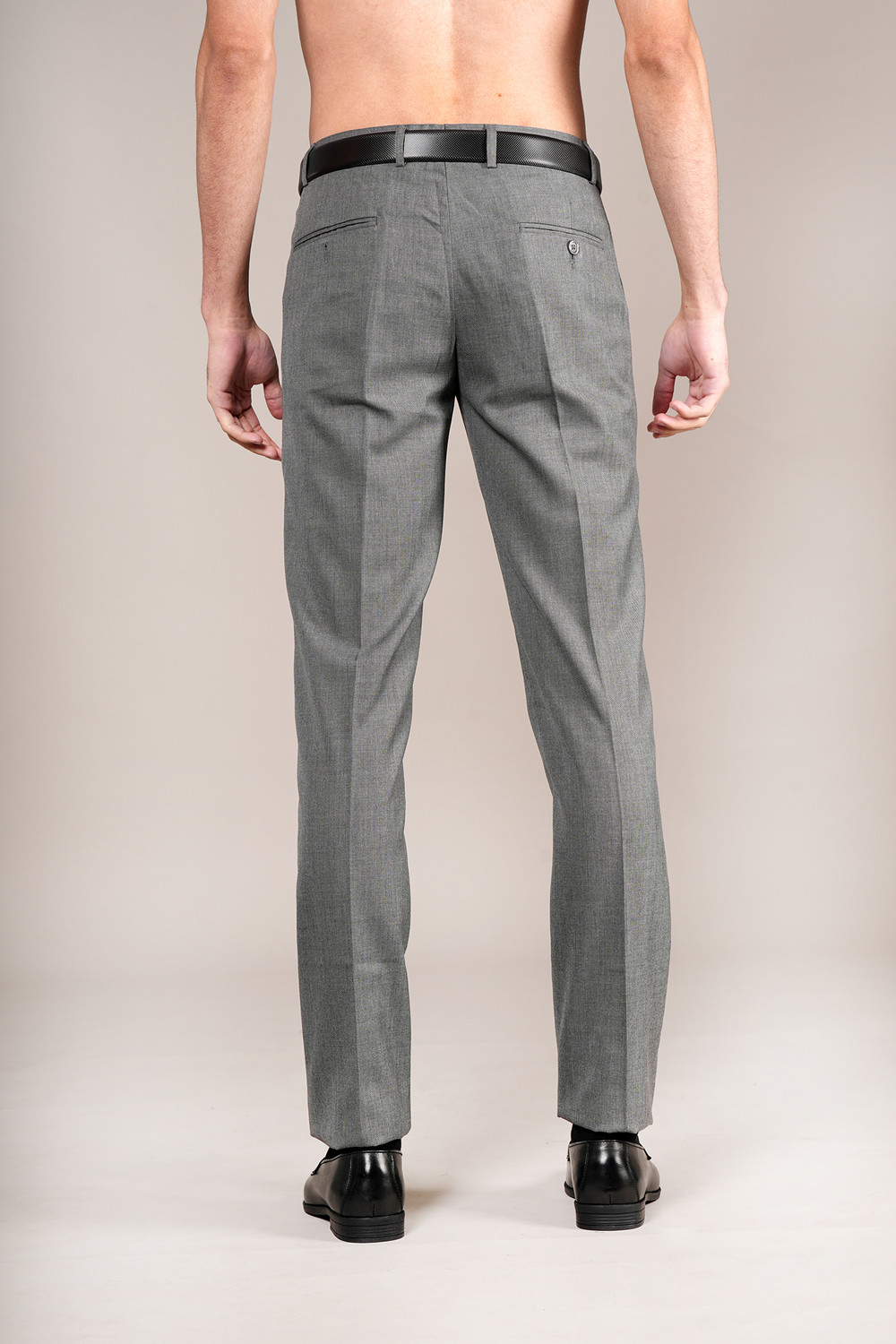 Image of CANTABIL Regular Fit Men Grey Trousers