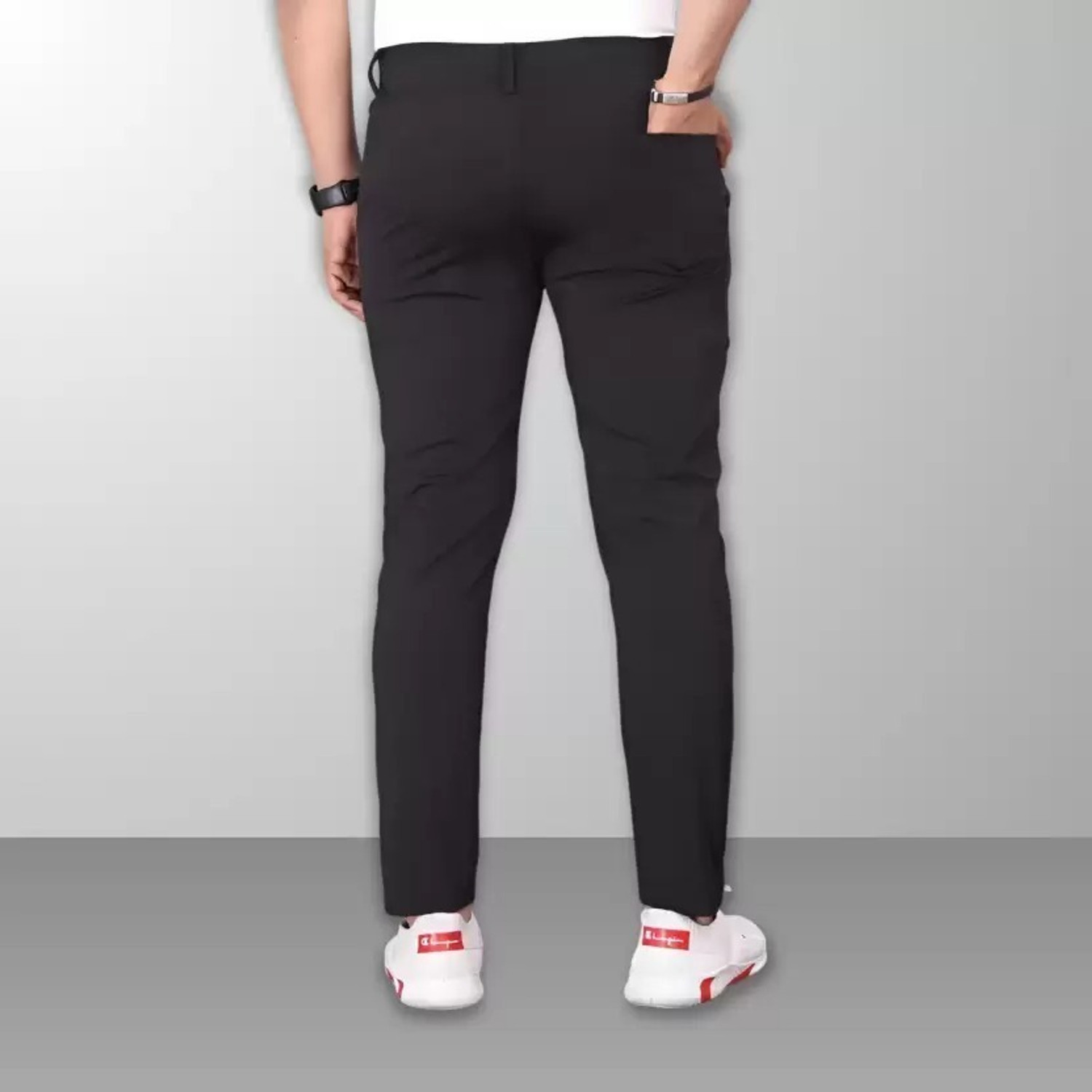 Image of Achalnath Enterprises Regular Fit Men Black, Blue, Grey Trousers
