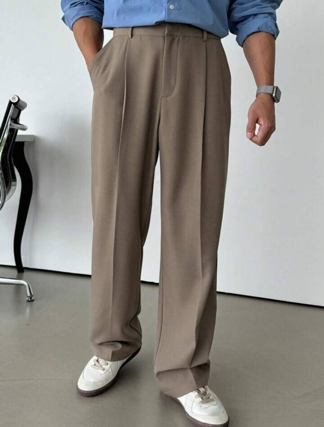 Broadstar Straight Fit Men Brown Trousers - Image 2
