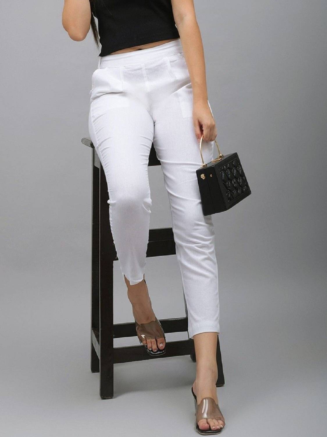AlkaCreation Regular Fit Women White Trousers