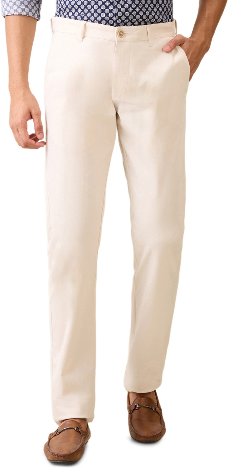 Image of PARX Tapered Men Beige Trousers
