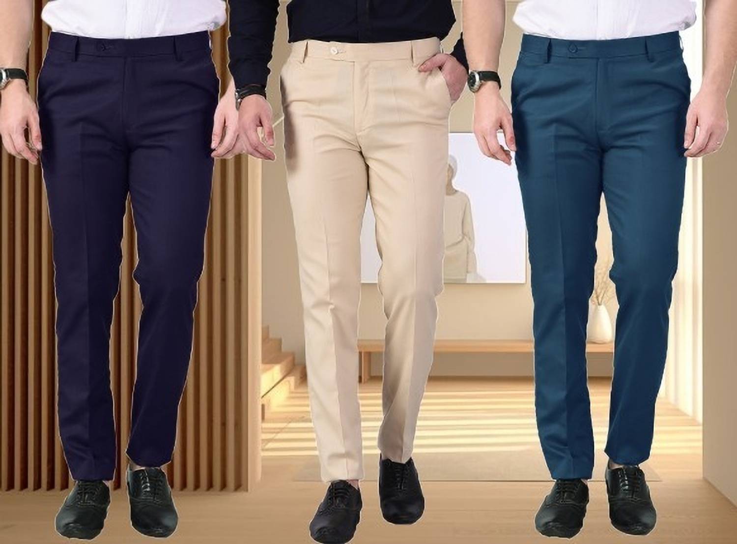 AD & AV Regular Fit Men Multicolor Trousers