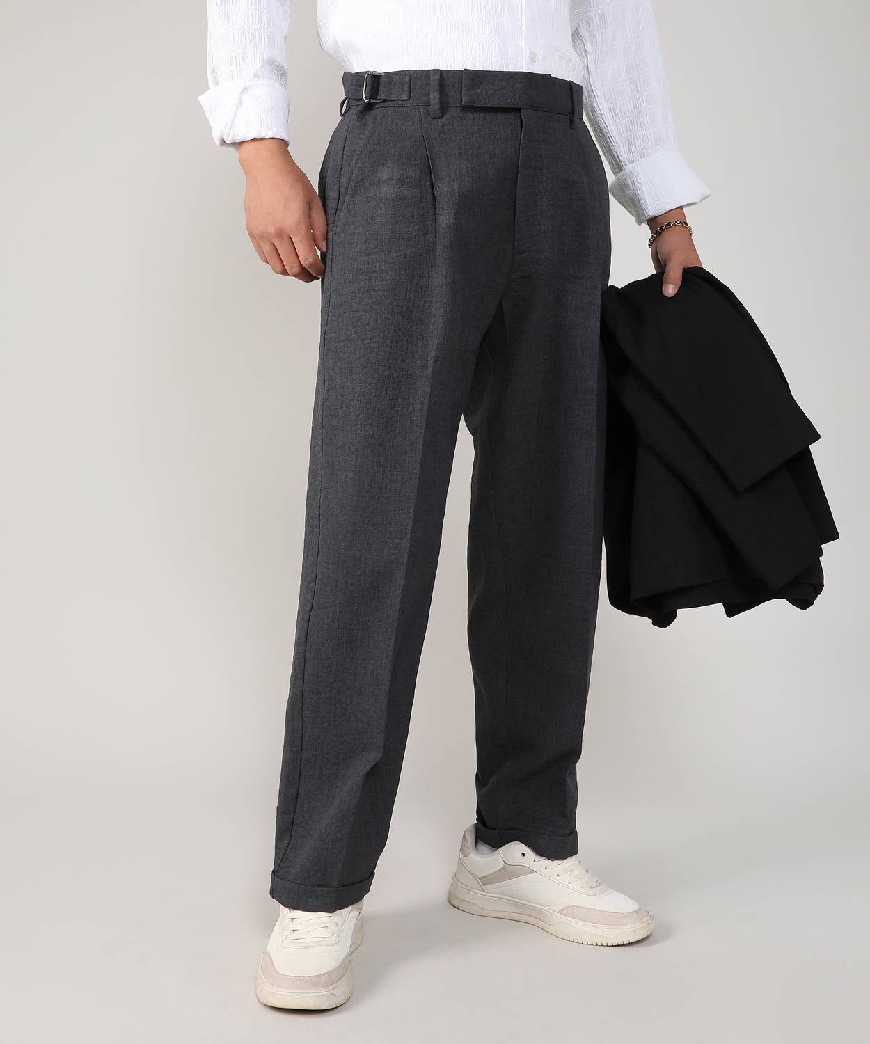 CAHOOT Regular Fit Black Trousers - Image 1