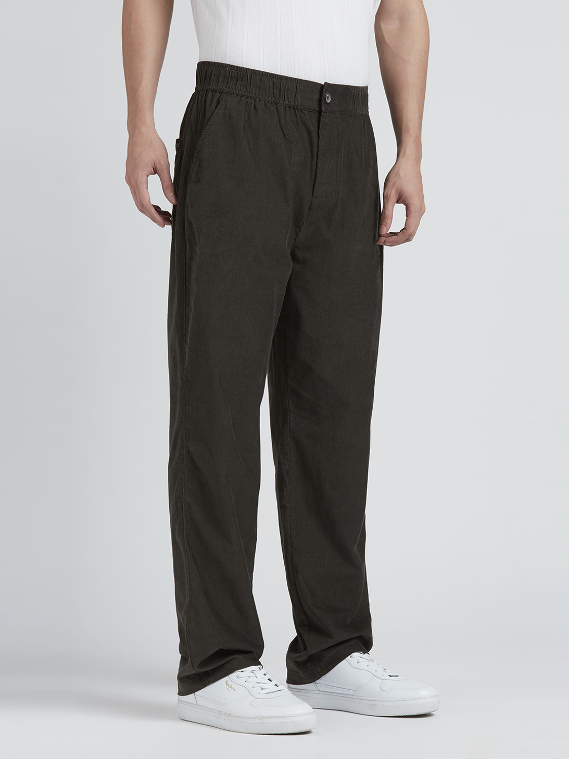 Image of Pepe Jeans Regular Fit Men Green Trousers