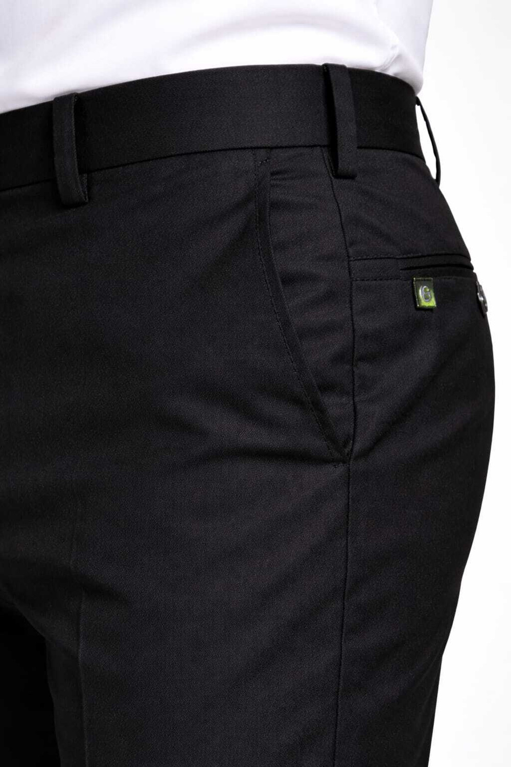Image of Tashanbaaz Straight Fit Men Black Trousers