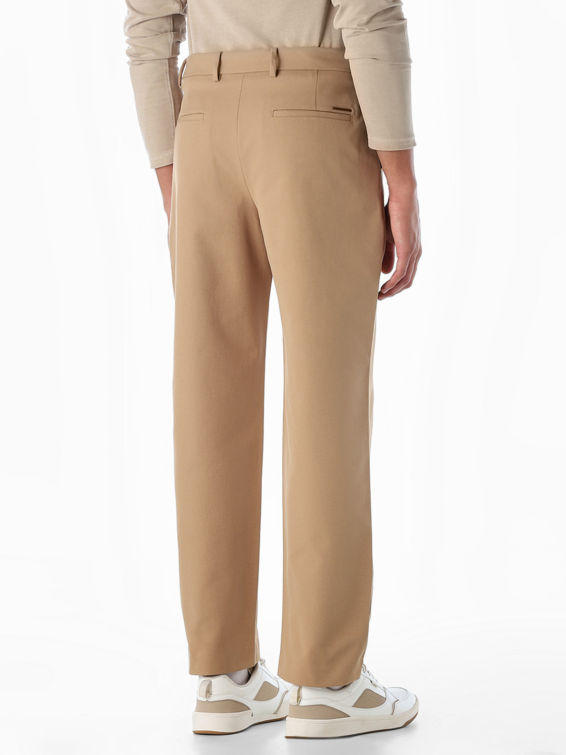 Image of JACK & JONES Regular Fit Men Brown Trousers