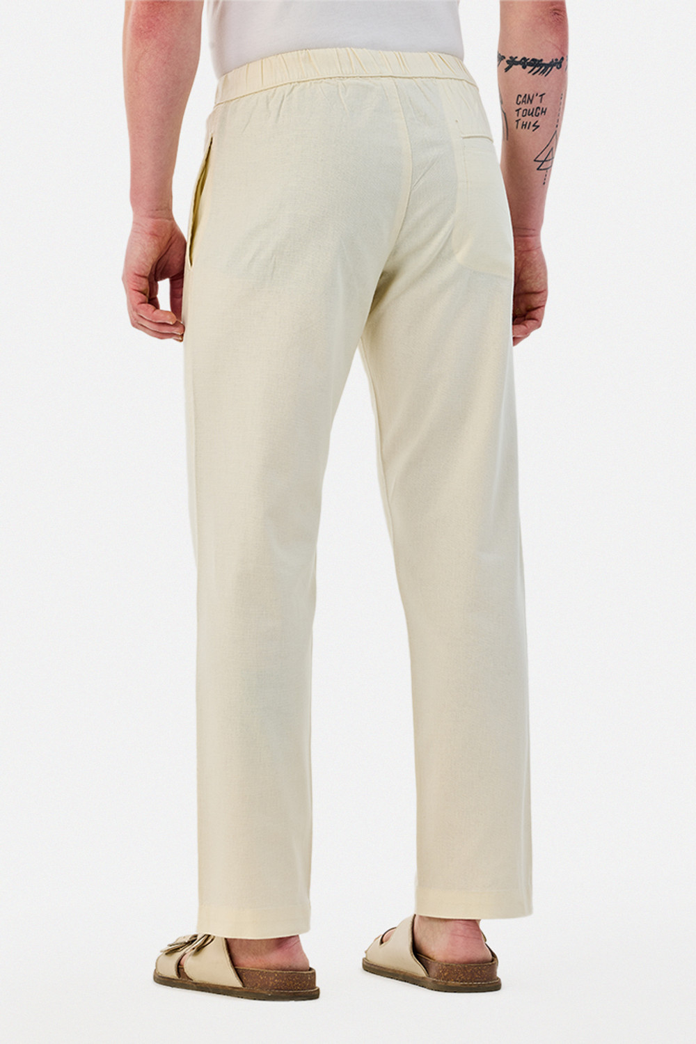 Image of Snitch Relaxed Men Cream Trousers