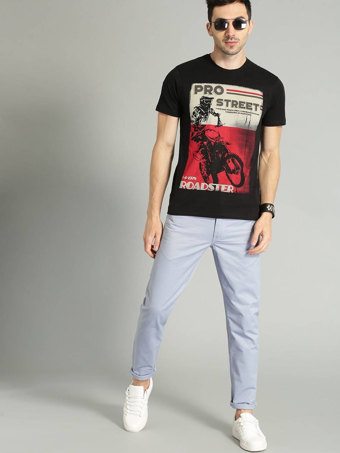 Roadster Men Light Blue Trousers - Image 5