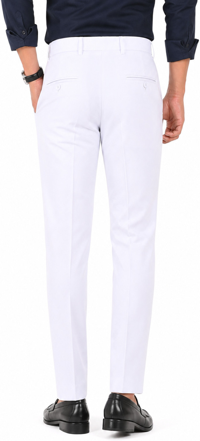 Image of The DS Regular Fit Men White Trousers