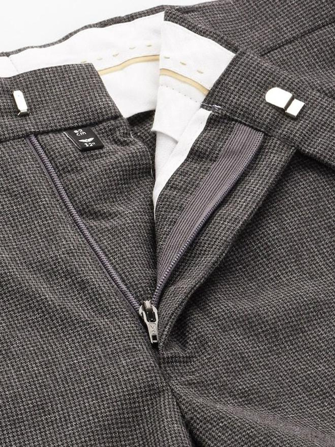 Image of PARK AVENUE Slim Fit Men Grey Trousers