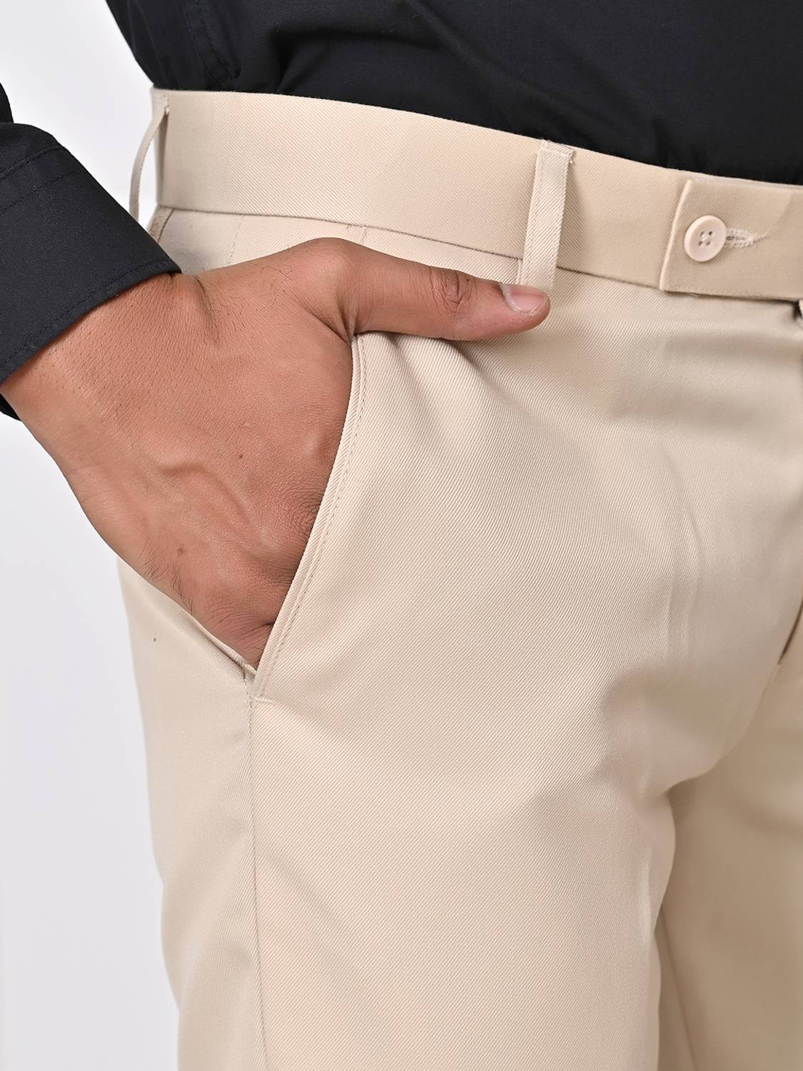 El Cielo Men Beige, Light Green Trousers Pack of 2 - Image 3