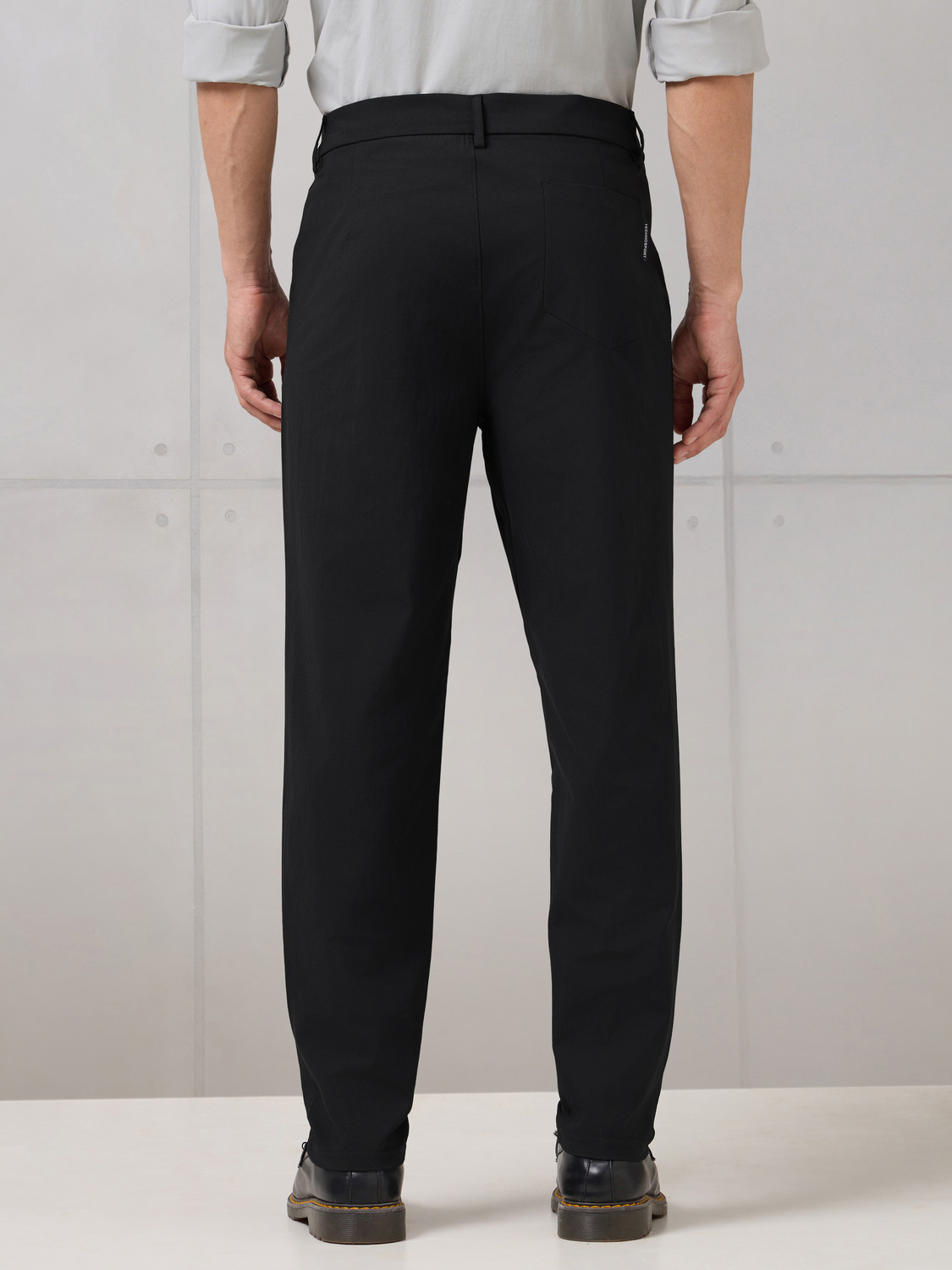Image of TECHNOSPORT Straight Fit Men Black Trousers