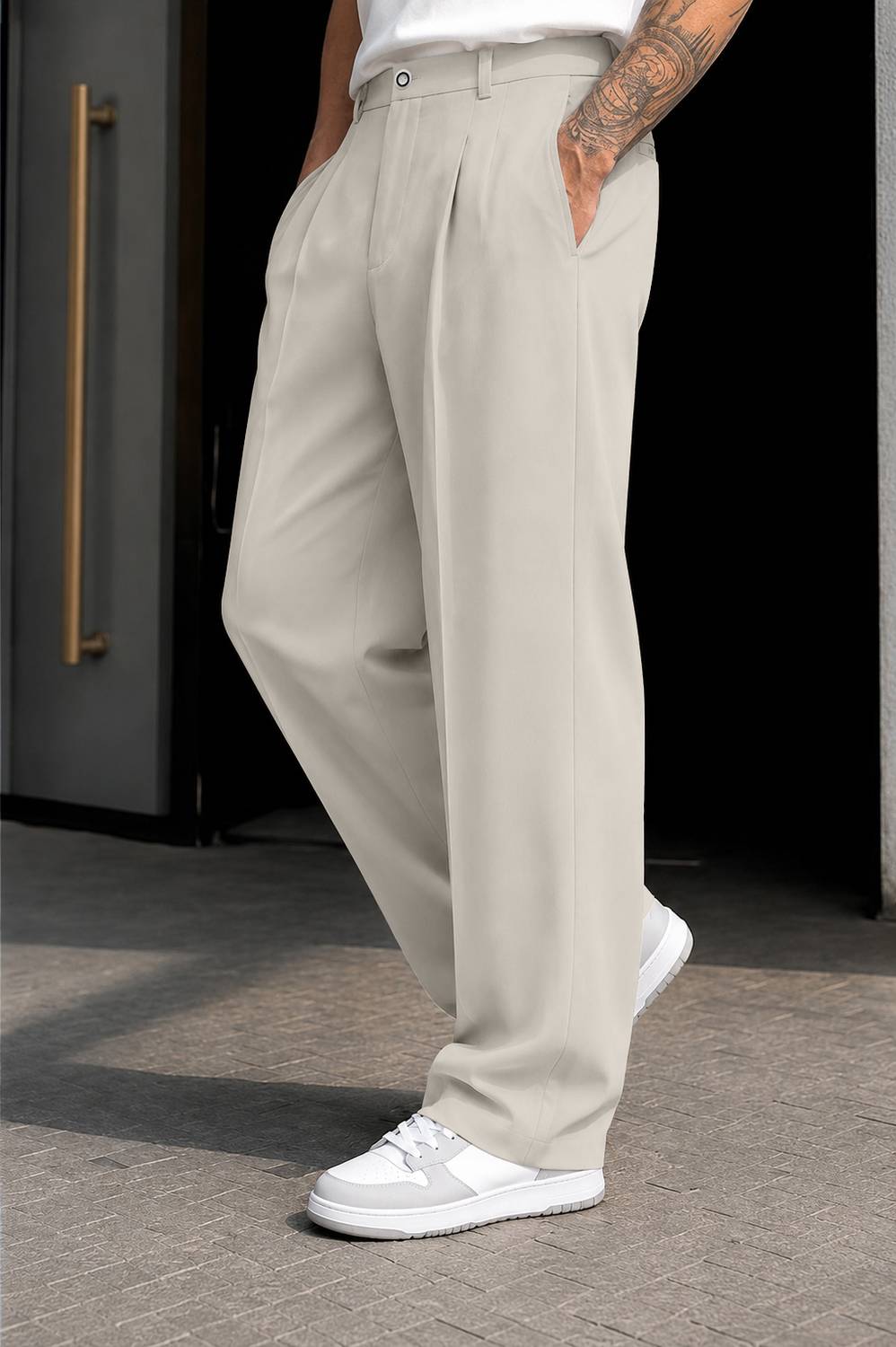 FTX Loose Fit Men White Trousers - Image 3