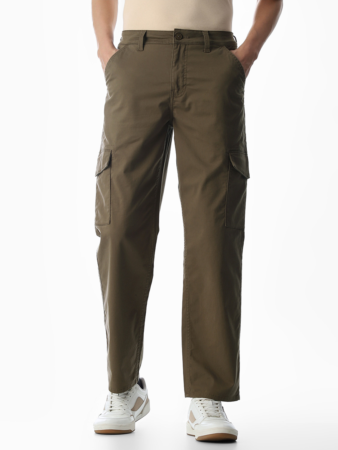 Image of JACK & JONES Tapered Men Brown Trousers
