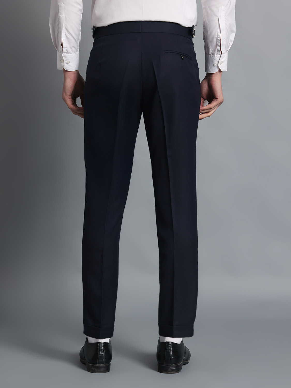 Image of VASTRANU Regular Fit Men Dark Blue Trousers