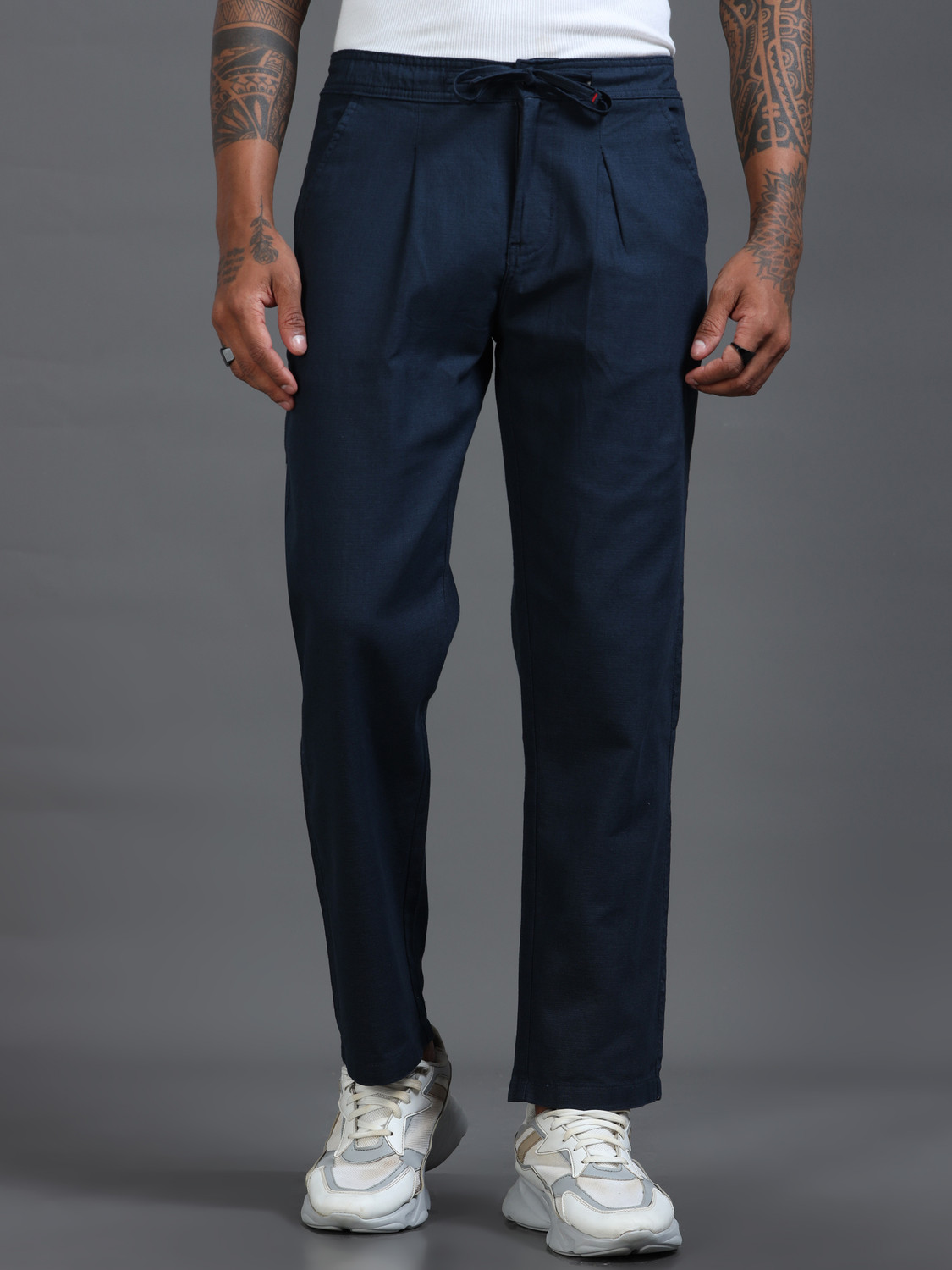 Image of Roadster Relaxed Men Blue Trousers