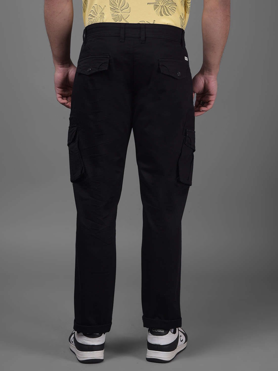 Image of CRIMSOUNE CLUB Slim Fit Men Black Trousers