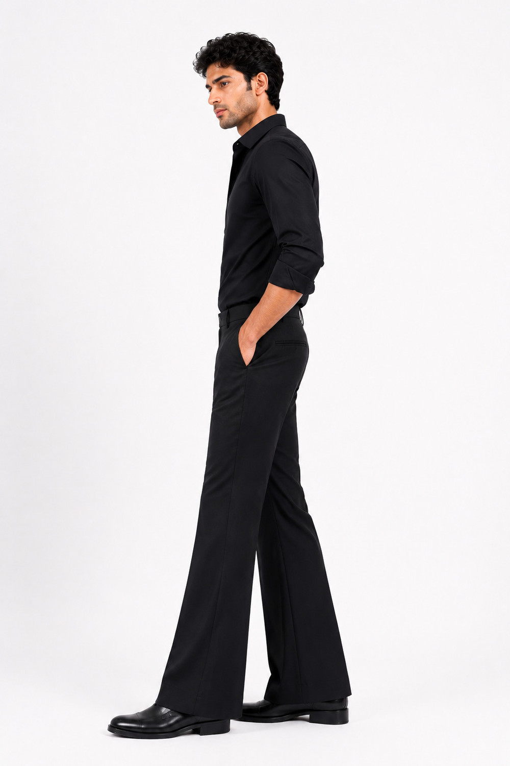 Image of KDR TRENDS Athletic Fit, Comfort Fit Men Black Trousers