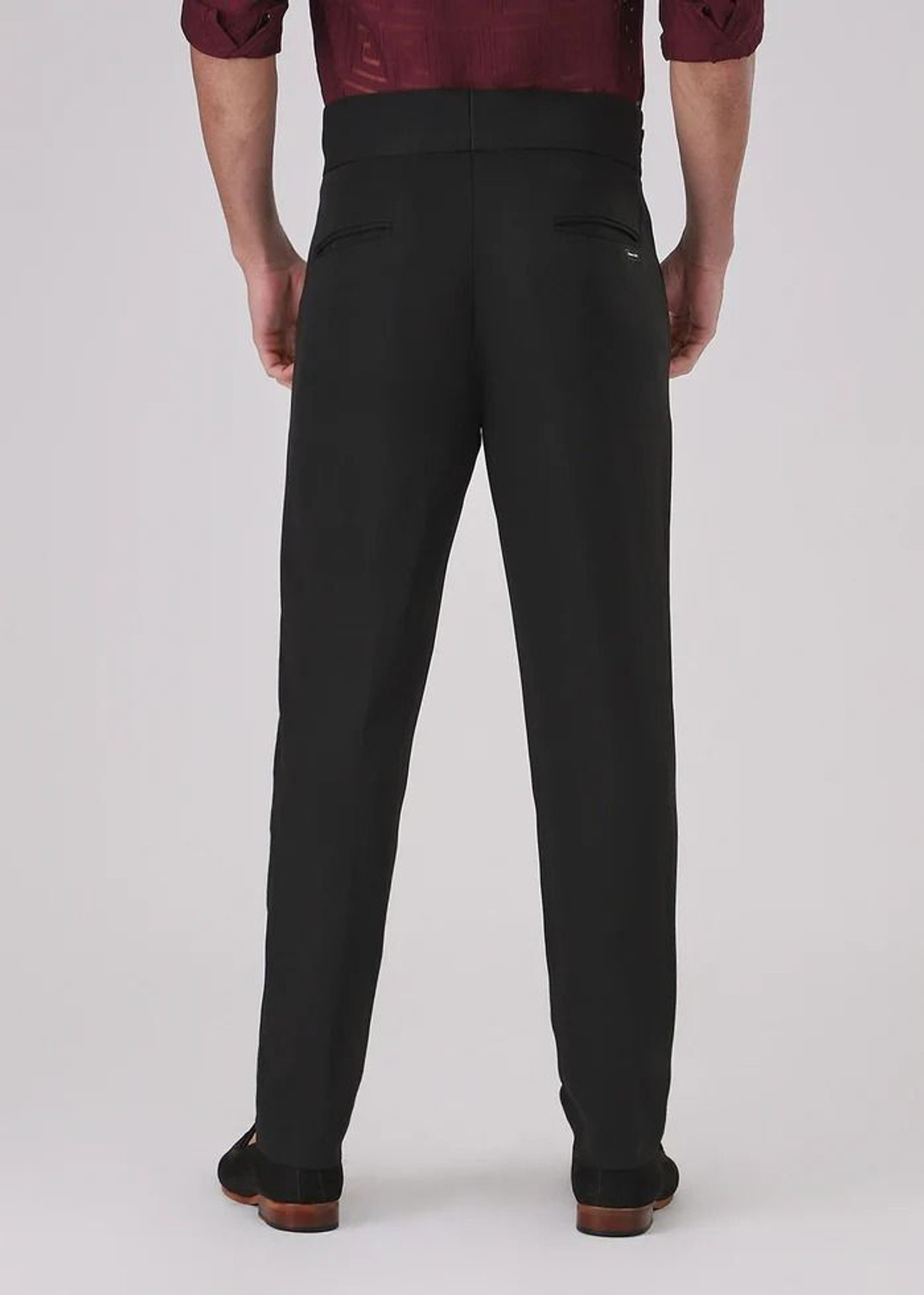 Image of SKENJEL Regular Fit Men Black Trousers
