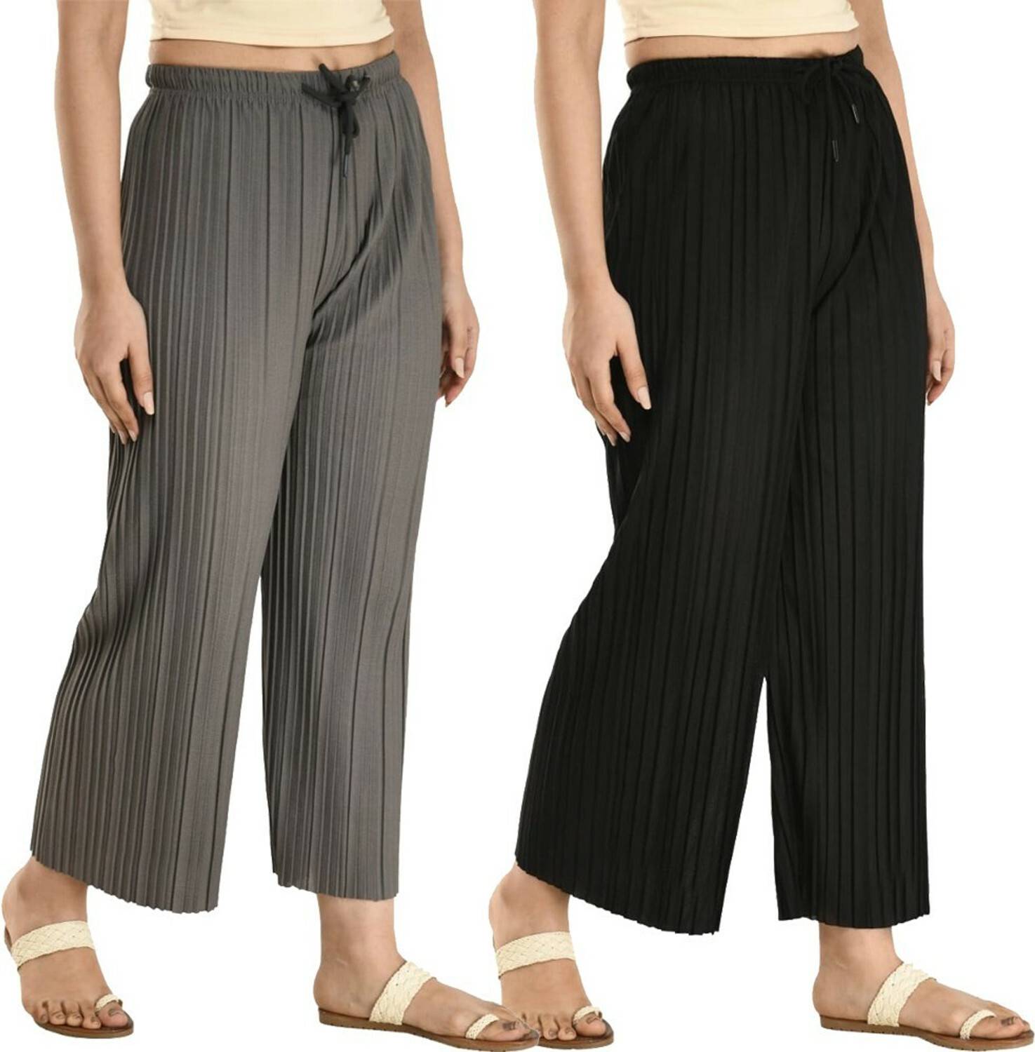 ABD STORE Regular Fit Women Black, Grey Trousers