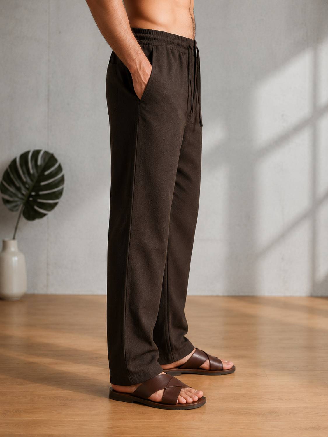 METRONAUT Relaxed Men Brown Trousers - Image 3