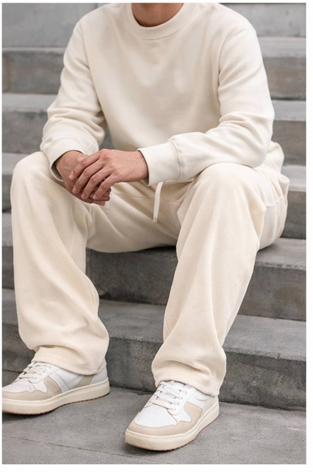METRONAUT Relaxed Men Beige Trousers - Image 5