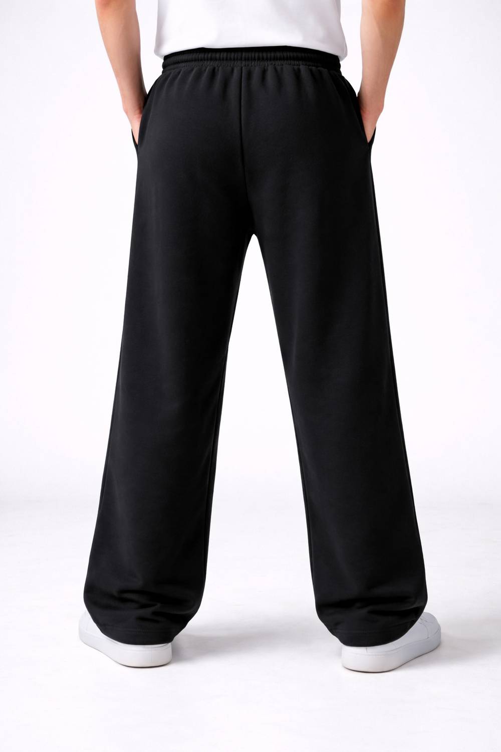 HUSTLEWELL Loose Fit Black Trousers - Image 2