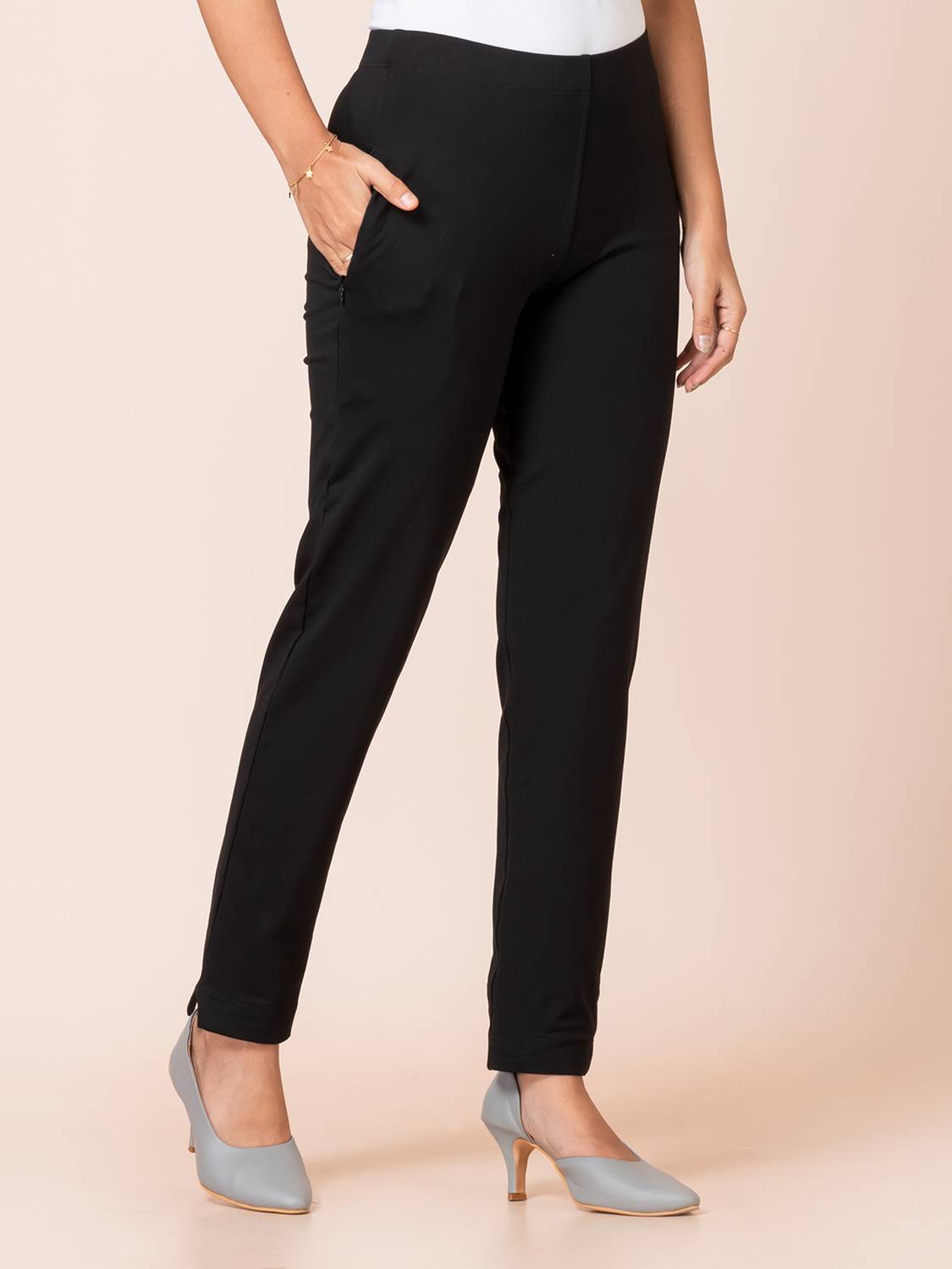 パンツ RUBY Ruby Straight Fit Women Black Trousers - Buy Ruby Straight Fit