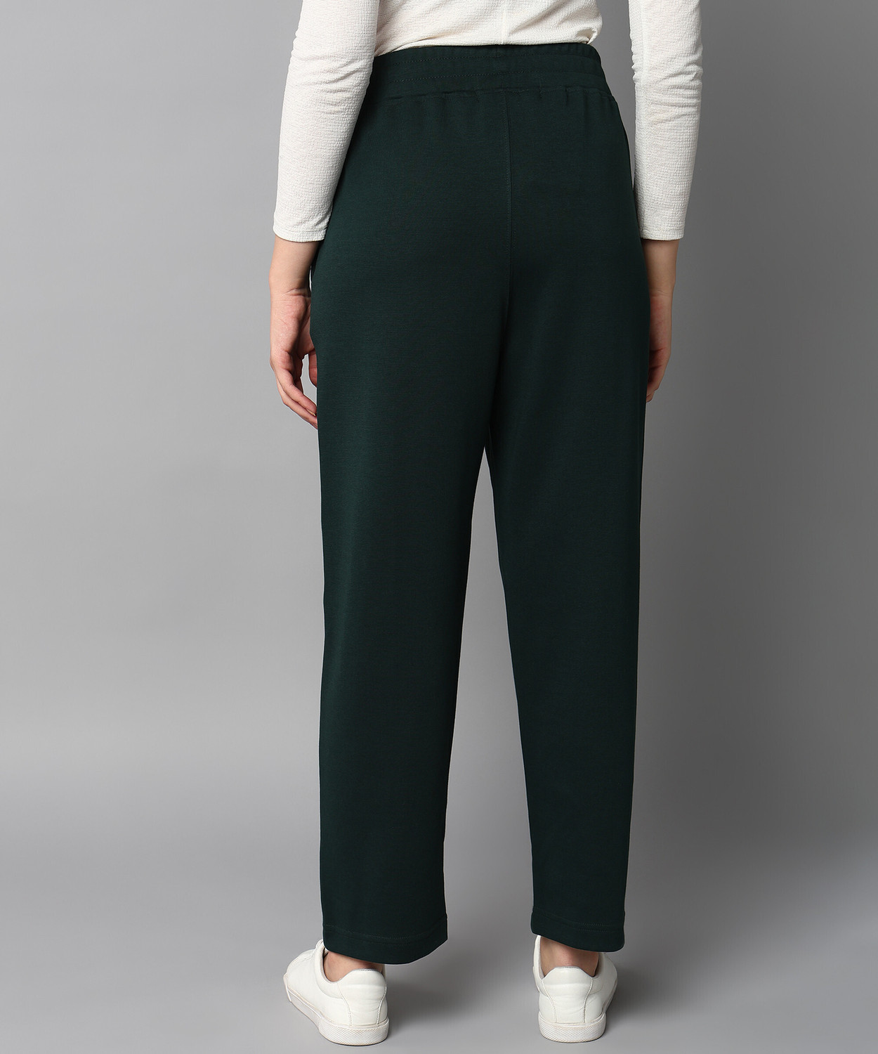 Image of Alan Jones Flared Women Dark Green Trousers