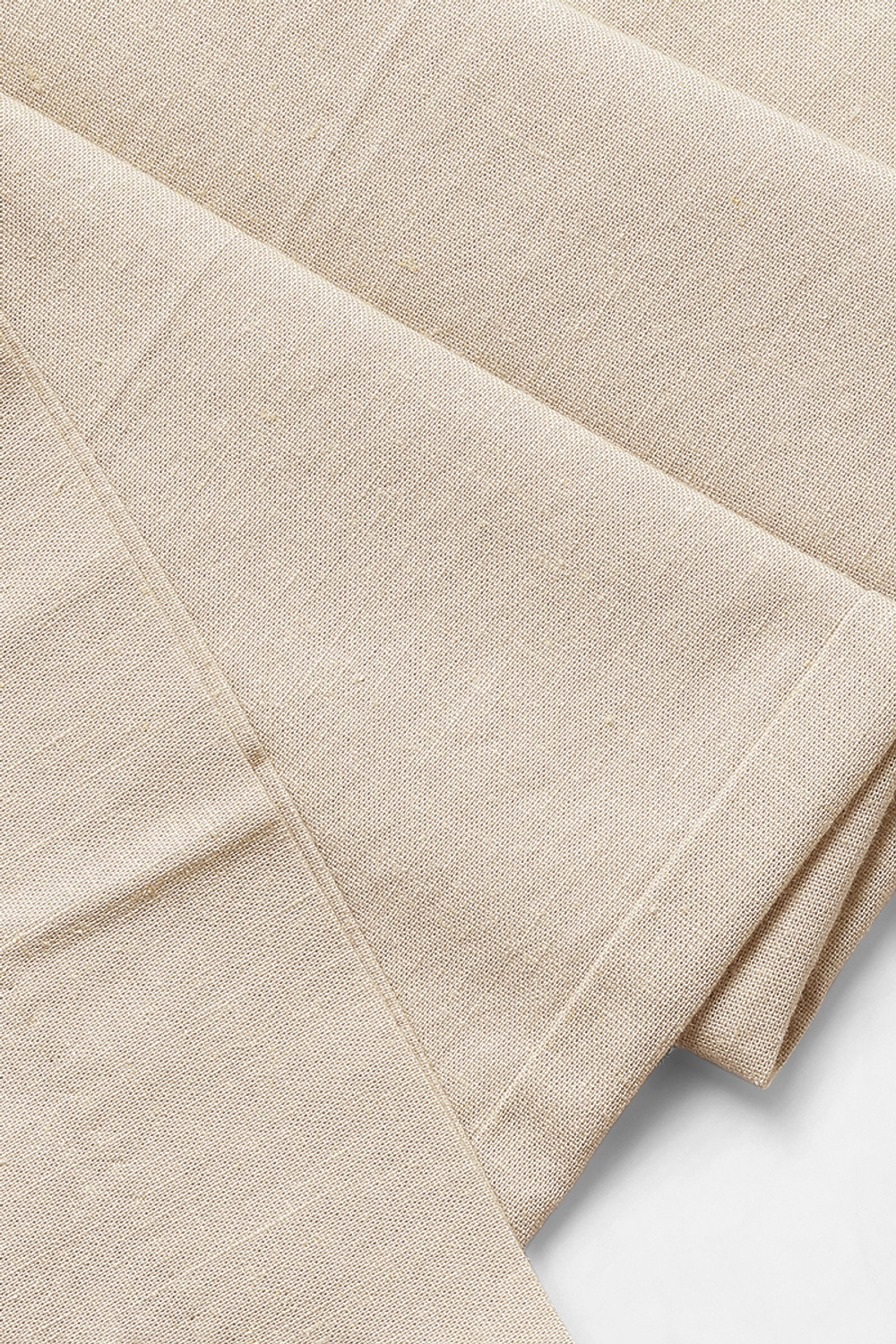 Image of Snitch Men Relaxed Beige Linen Blend Trousers