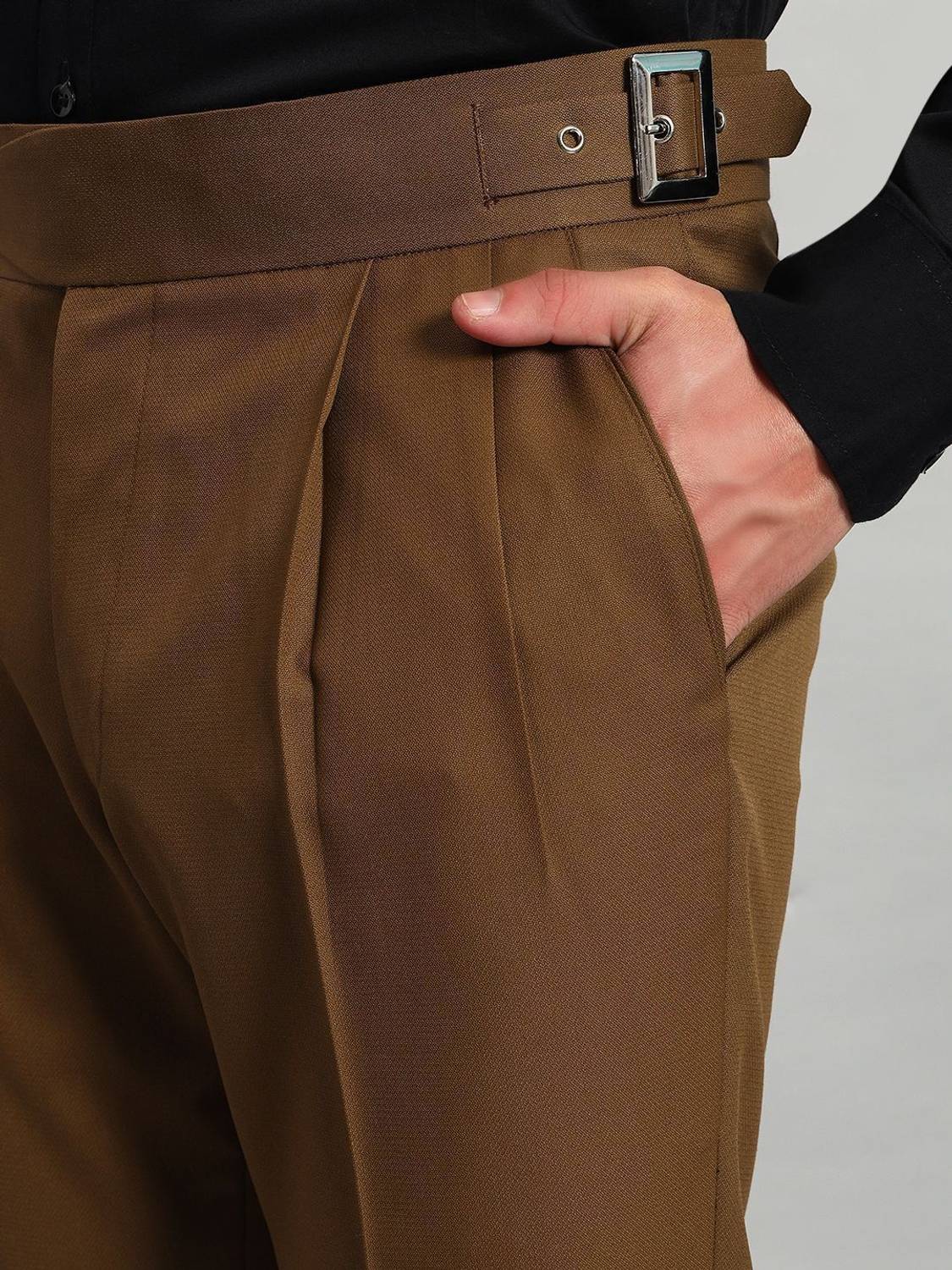 VIVA TRENDZ Men Brown Trousers - Image 4
