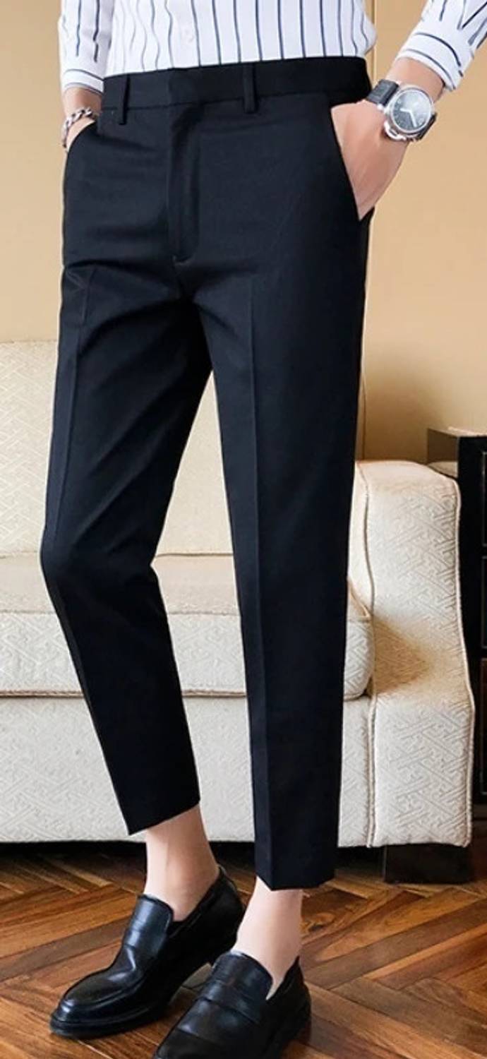 PESADO Slim Fit Black Trousers - Image 4
