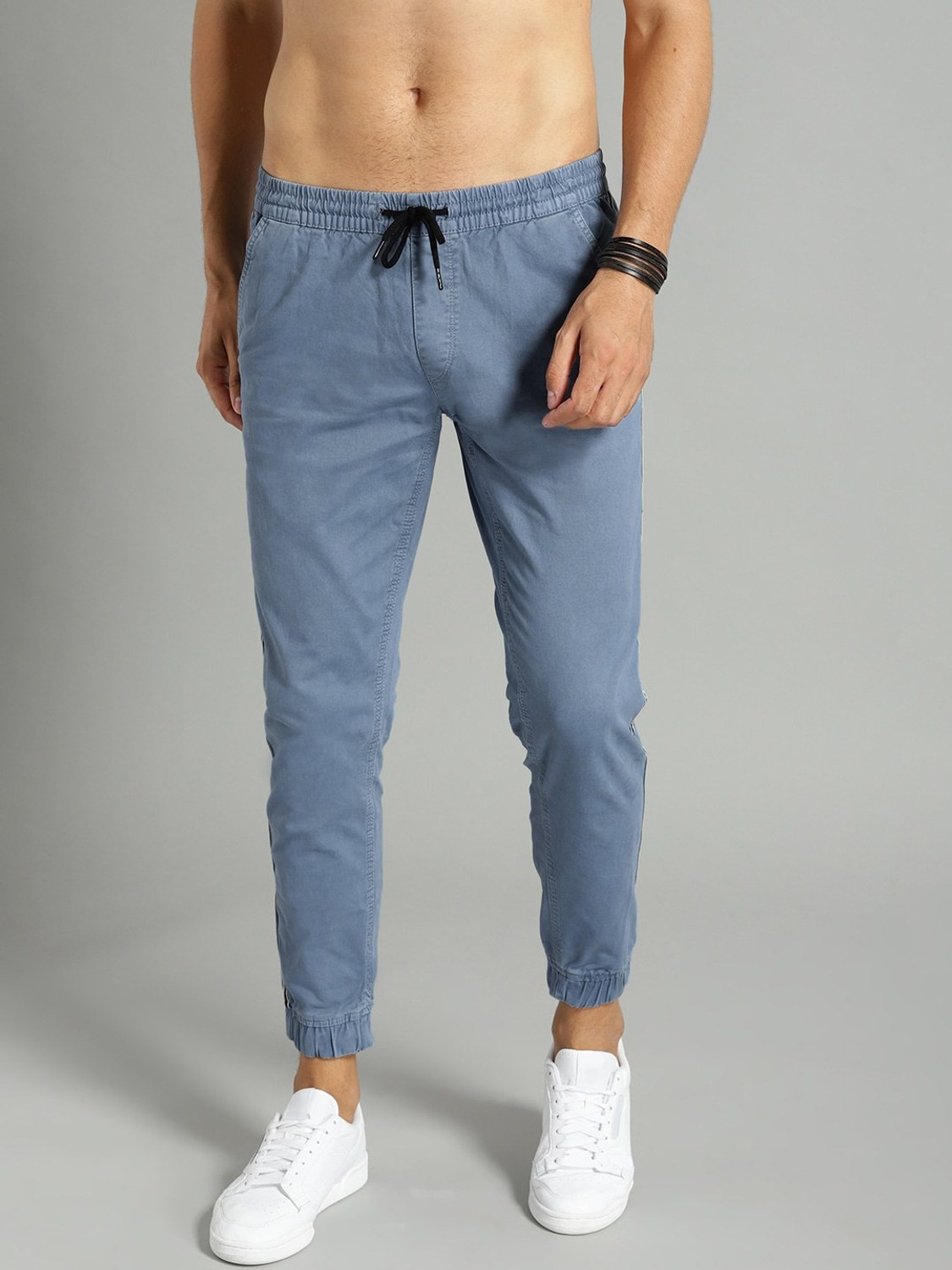 Image of Roadster Slim Fit Men Blue Trousers