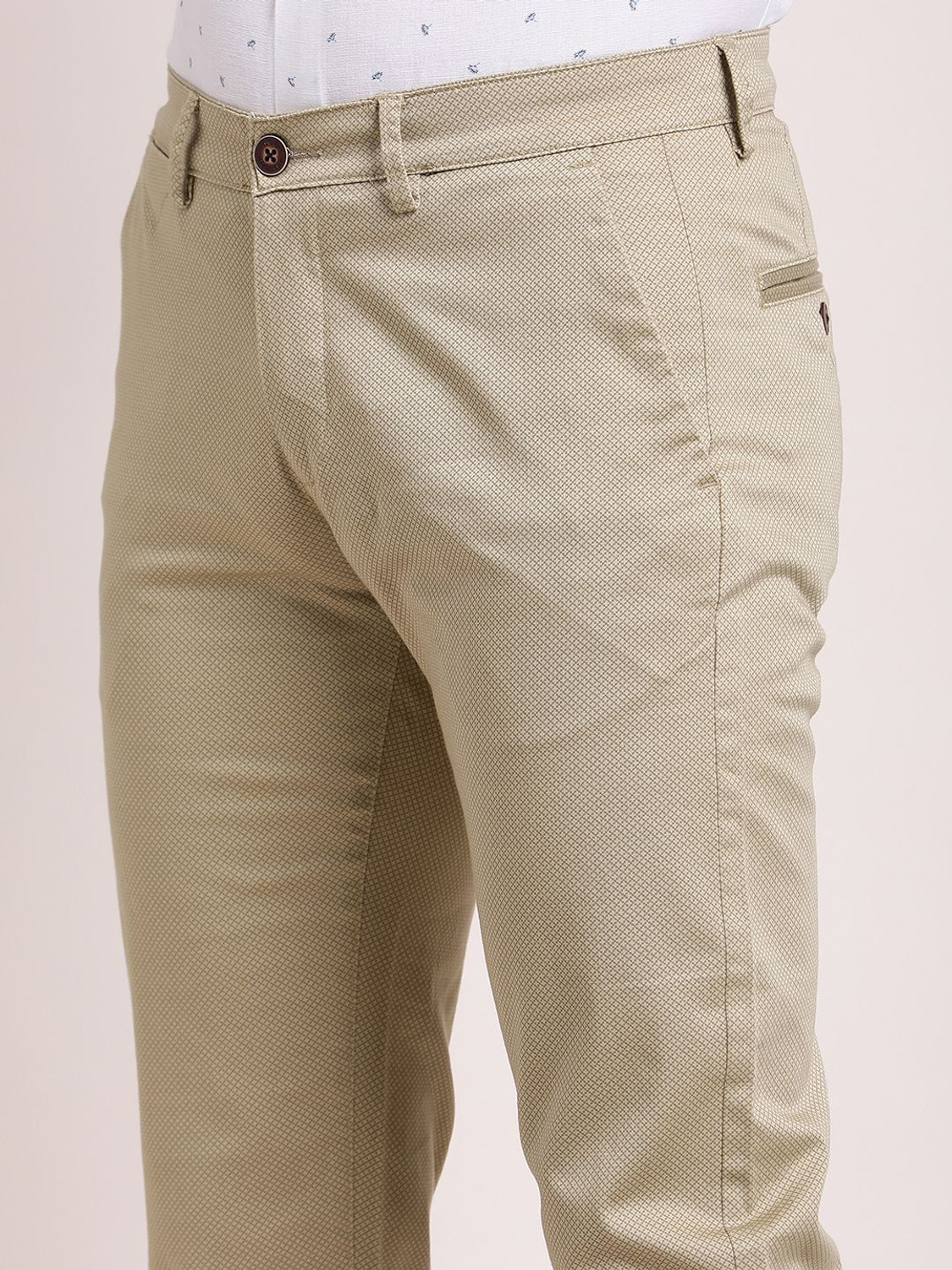 Image of TURTLE Tapered Men Beige Trousers