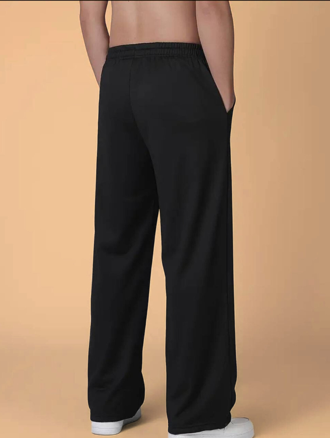 Image of WEVOK WEAR Relaxed Men Black Trousers