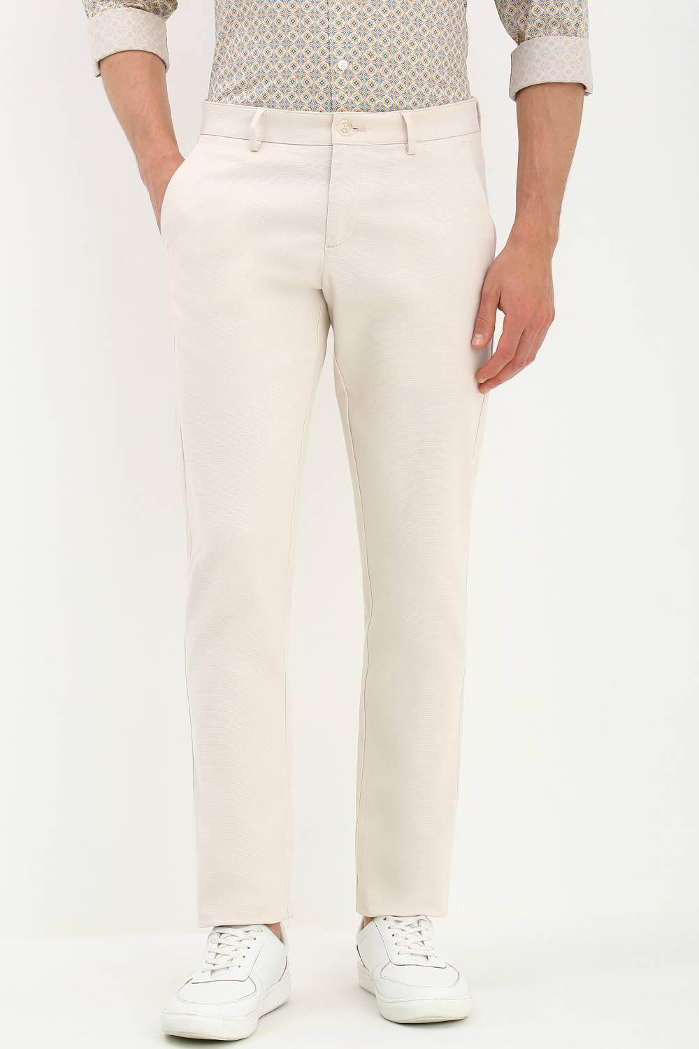 Allen Solly Comfort Fit Men Blue Trousers