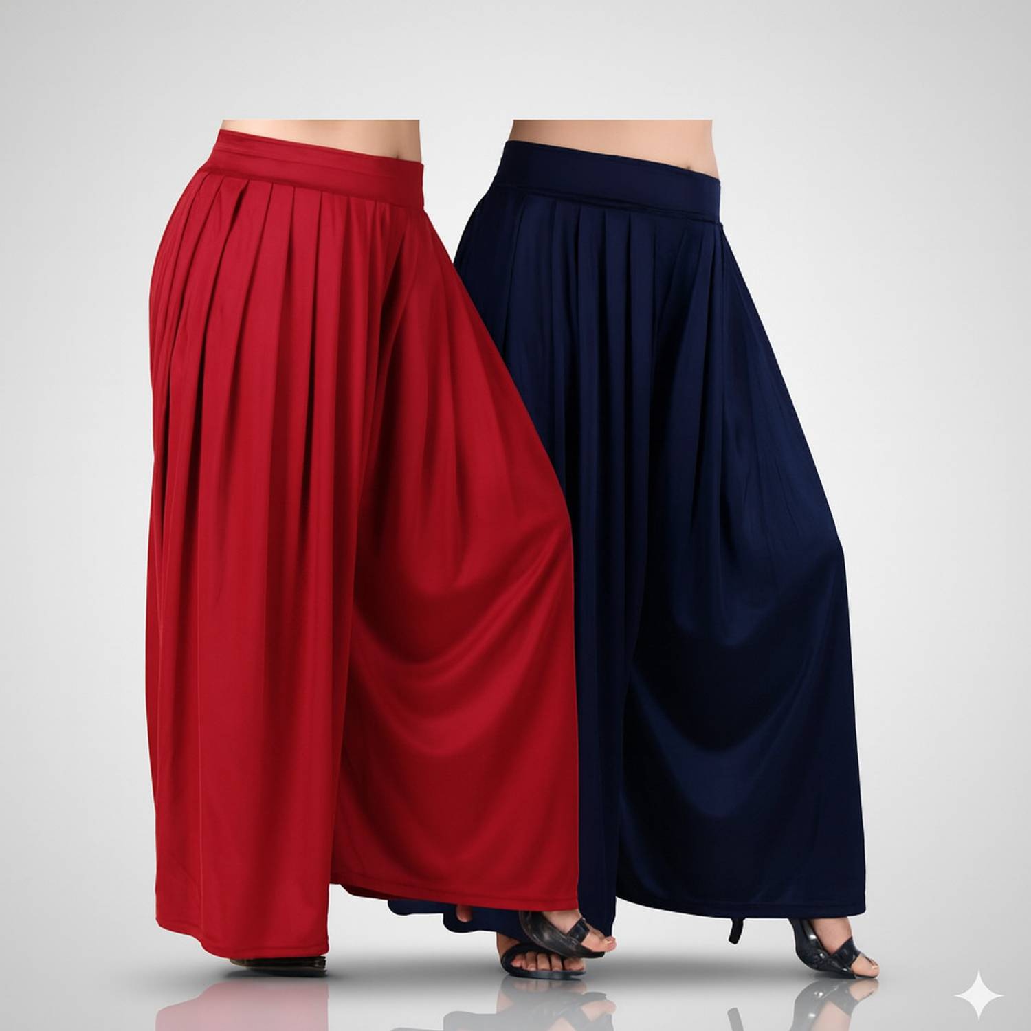 4K FASHION Loose Fit Women Blue, Maroon Trousers