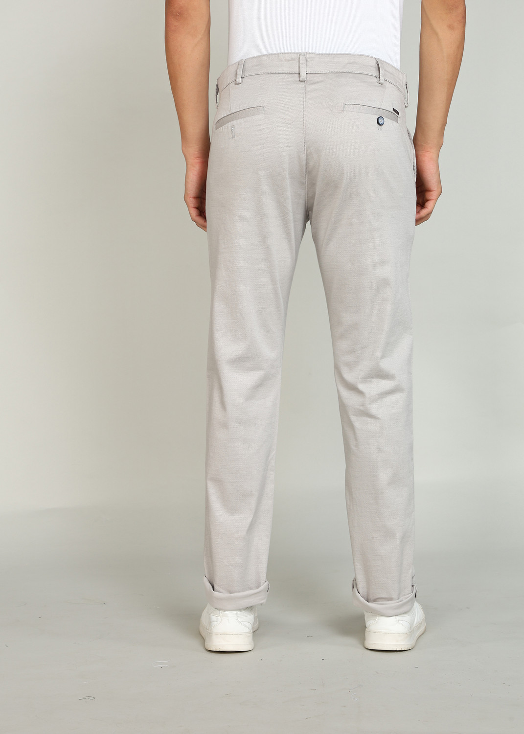Image of KILLER Slim Fit Men Grey Trousers