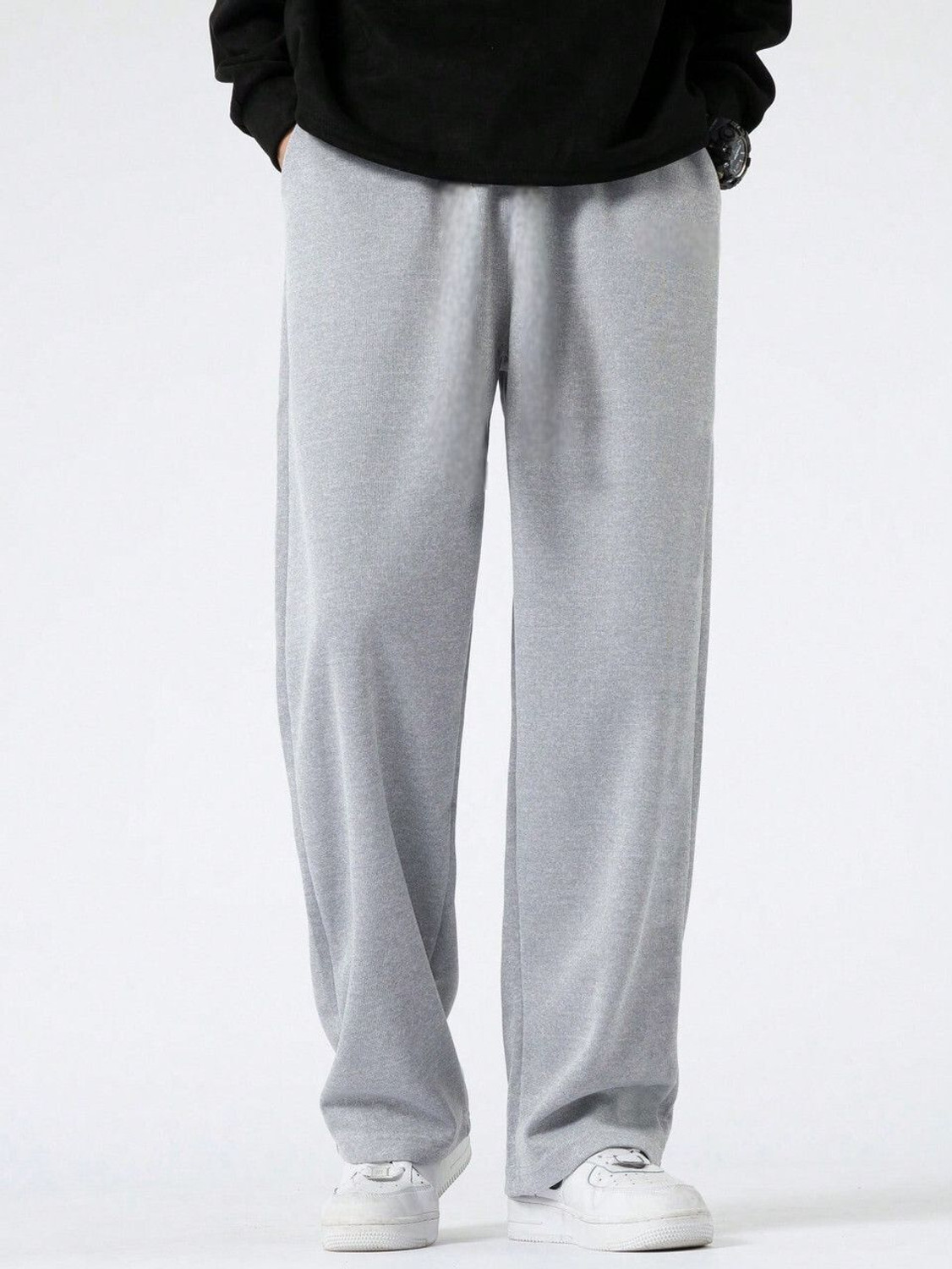 Image of WEVOK WEAR Relaxed Men Grey Trousers