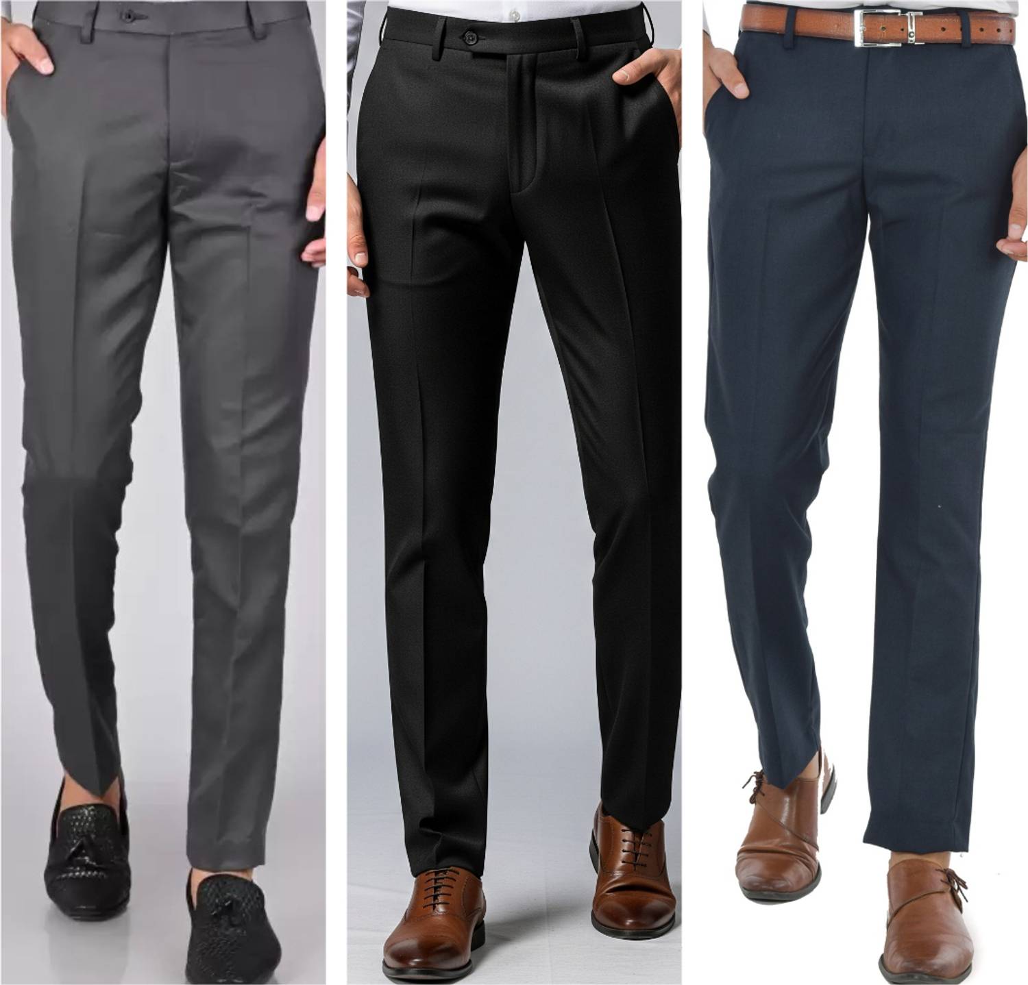 Macberrys Multicolor Men Trousers Pack of 3 - Image 1